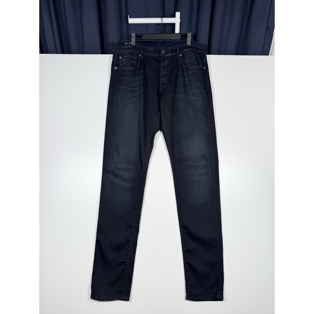 G-Star Raw 3301 Slim Dark Wash Jeans - Men's 34x36 (Fits 35x 35)